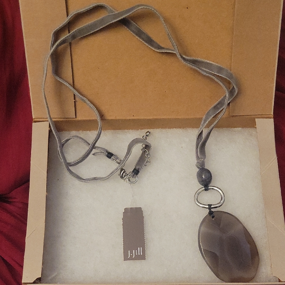 J. Jill Smoky Gray Pendant Necklace